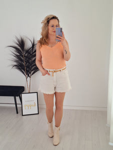 Stretch Jeans Short Creme (ver. Größen)