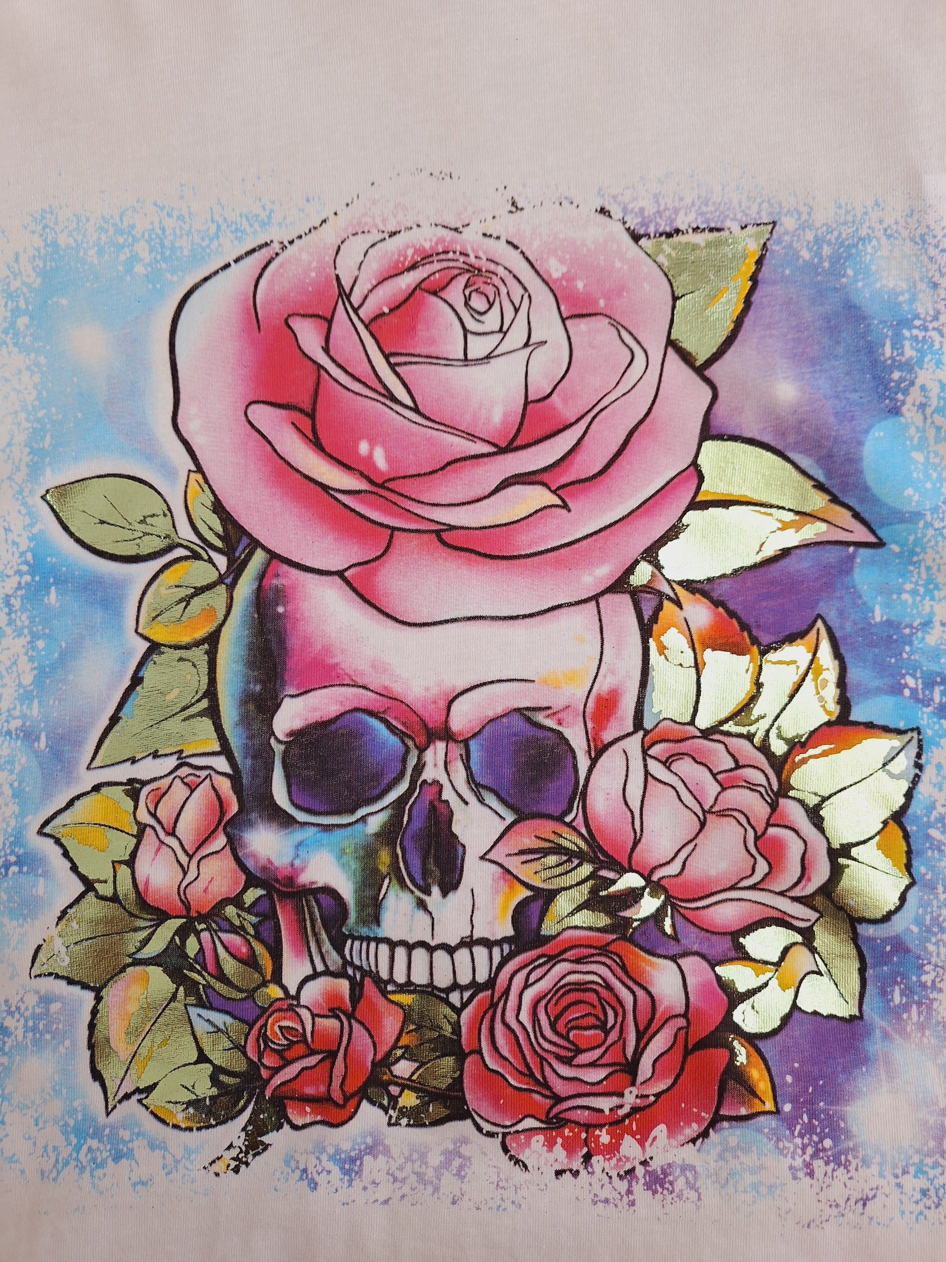 T-Shirt Skull Rose