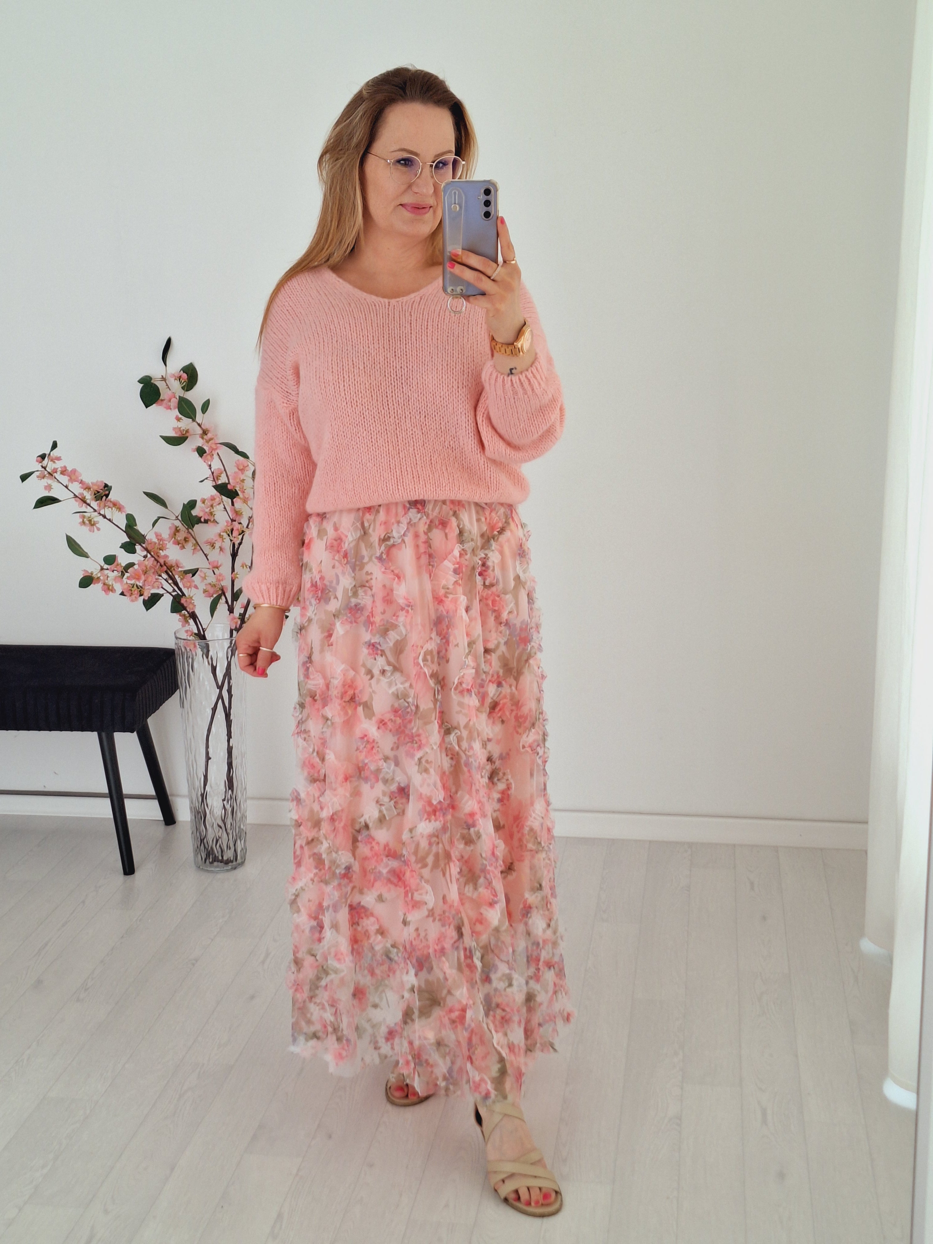 Strick Pullover Rose