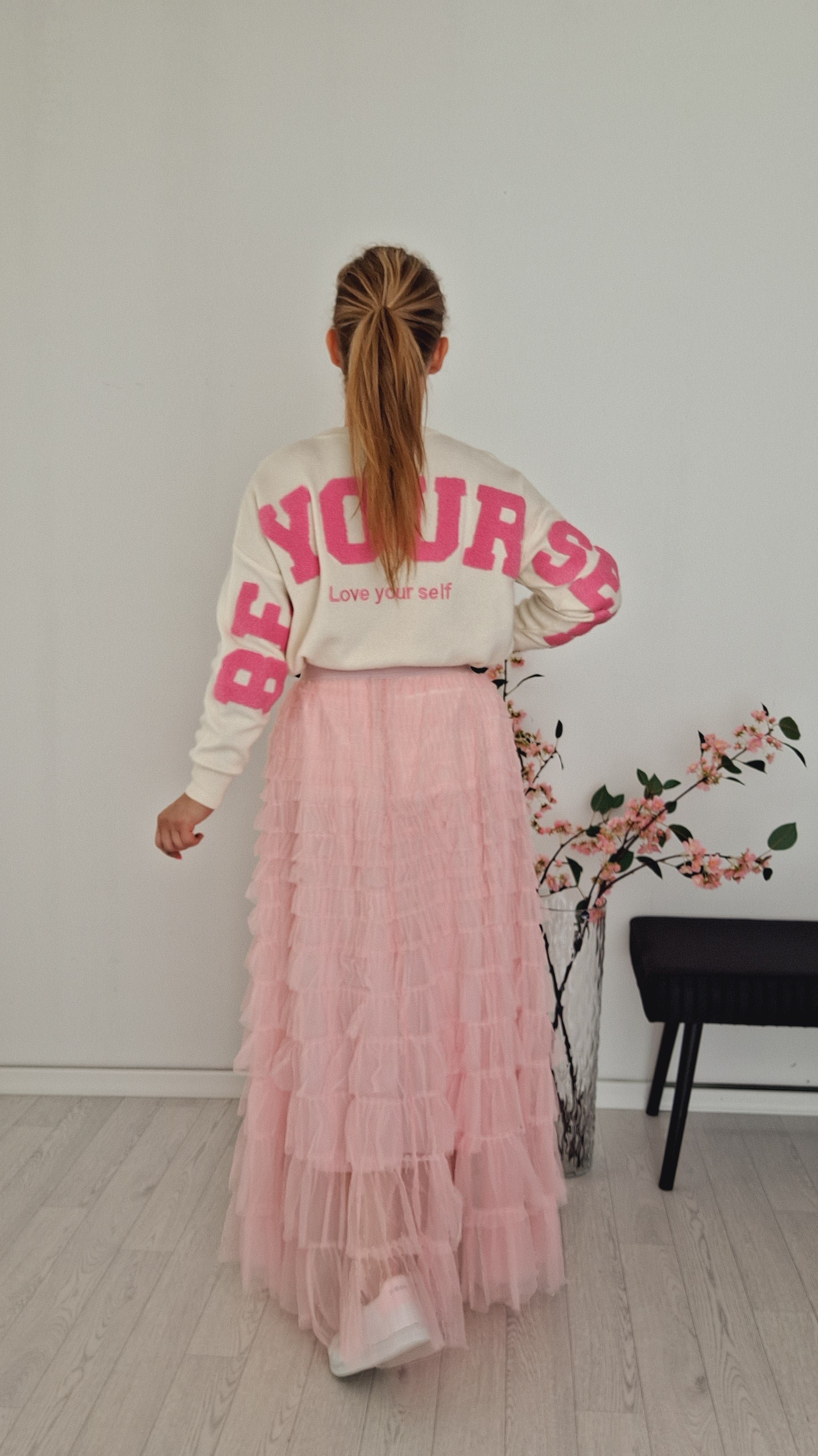 Feinstrick Pullover Be Your Self Pink