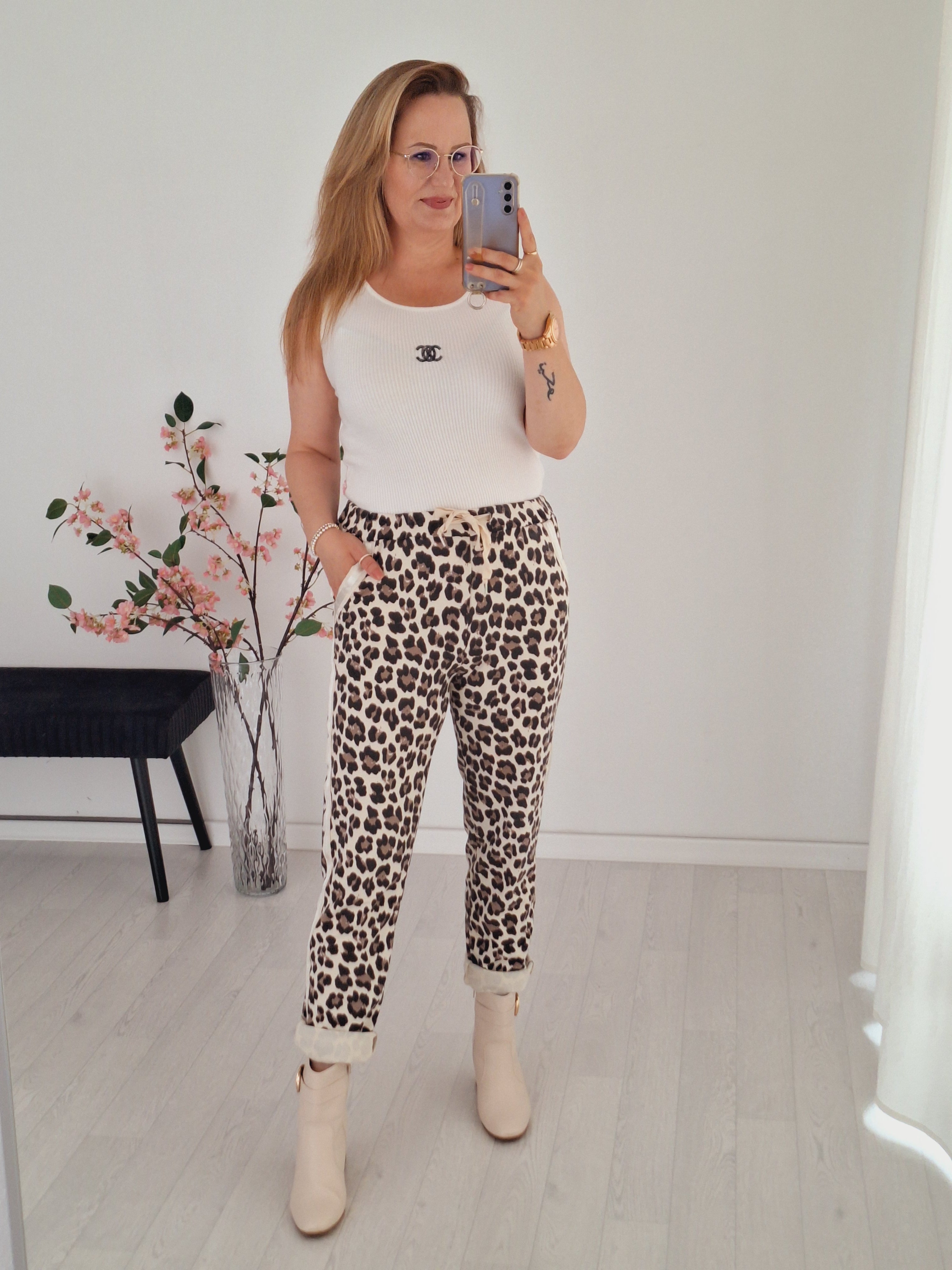 Joggpant Leo Creme