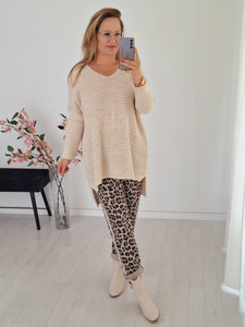 Oversize Strick Pullover Creme