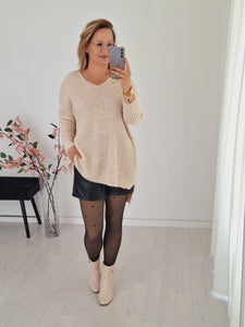 Oversize Strick Pullover Creme