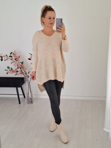 Oversize Strick Pullover Creme