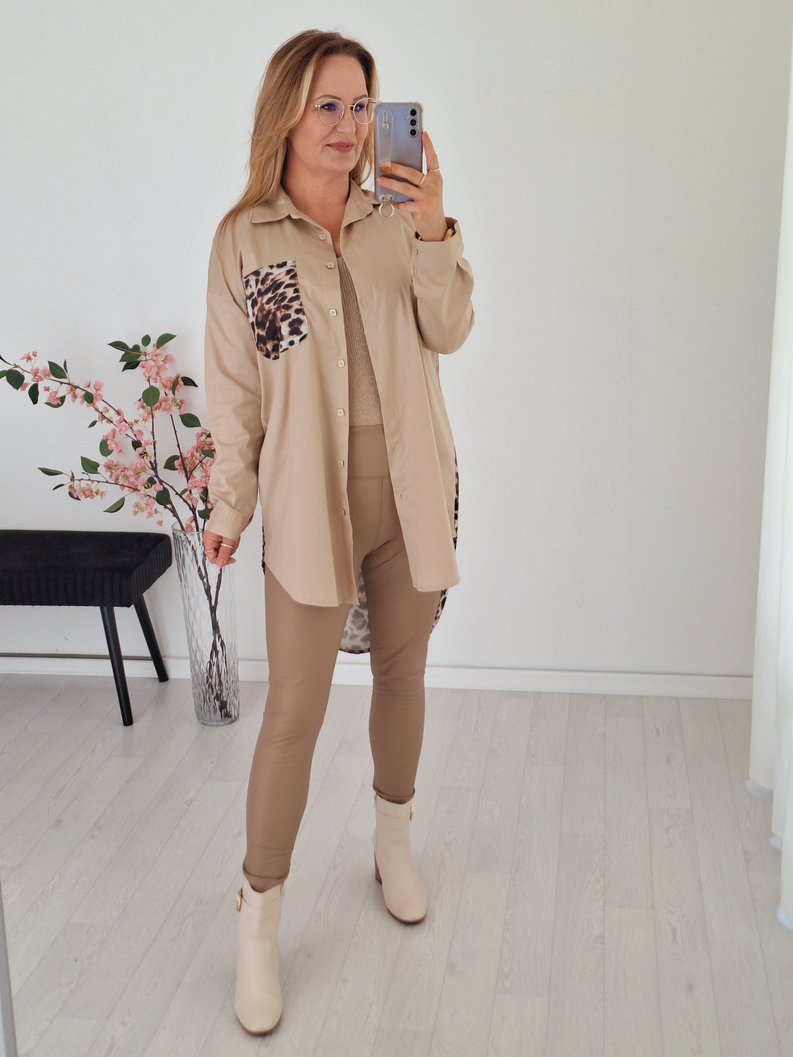 High waist Leggins Beige (ver. Größen)