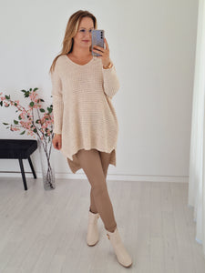 High waist Leggins Beige (ver. Größen)