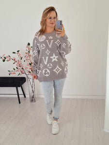 Feinstrick Pullover Veronika Grau