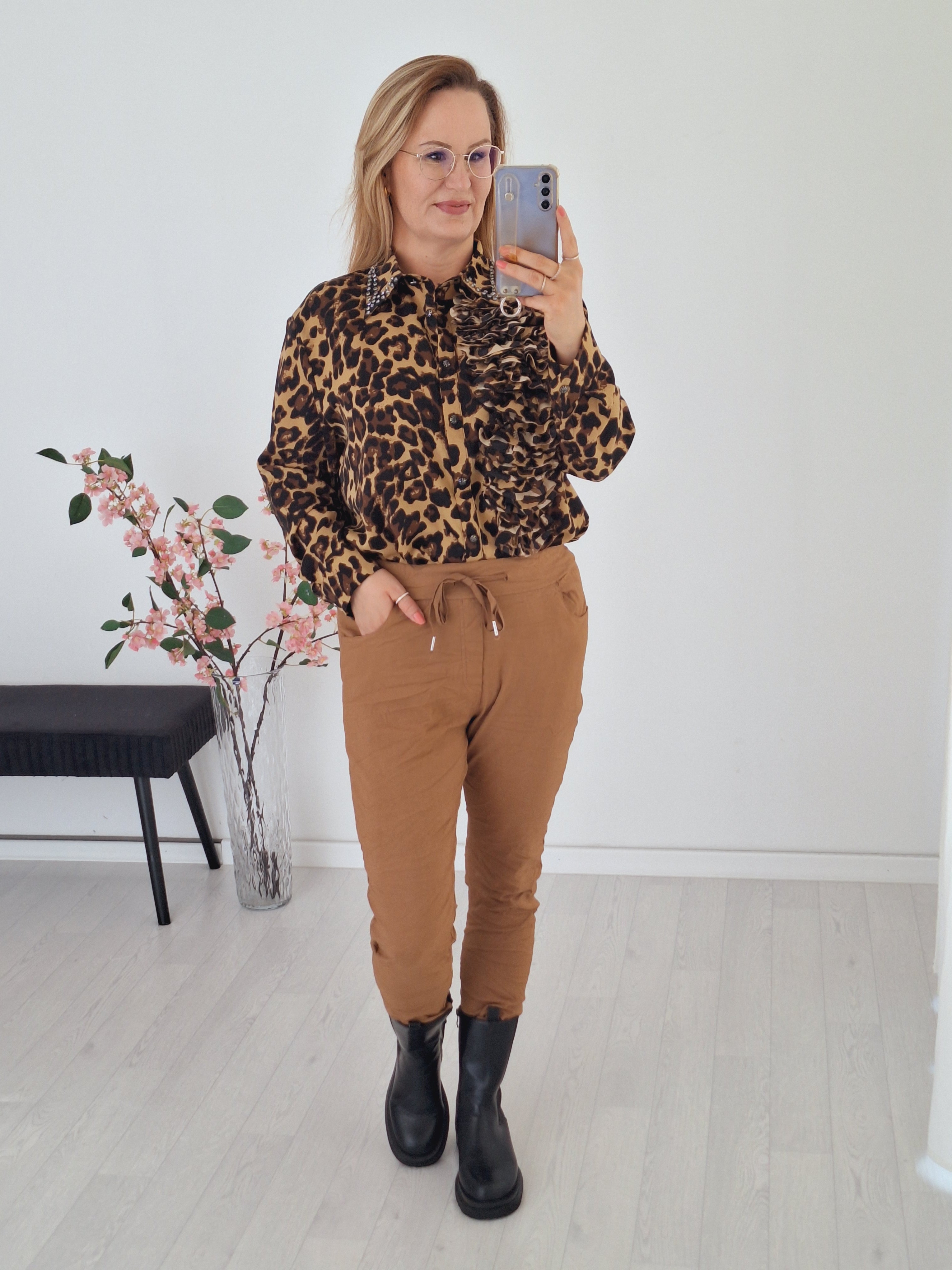 Leo Bluse Camel