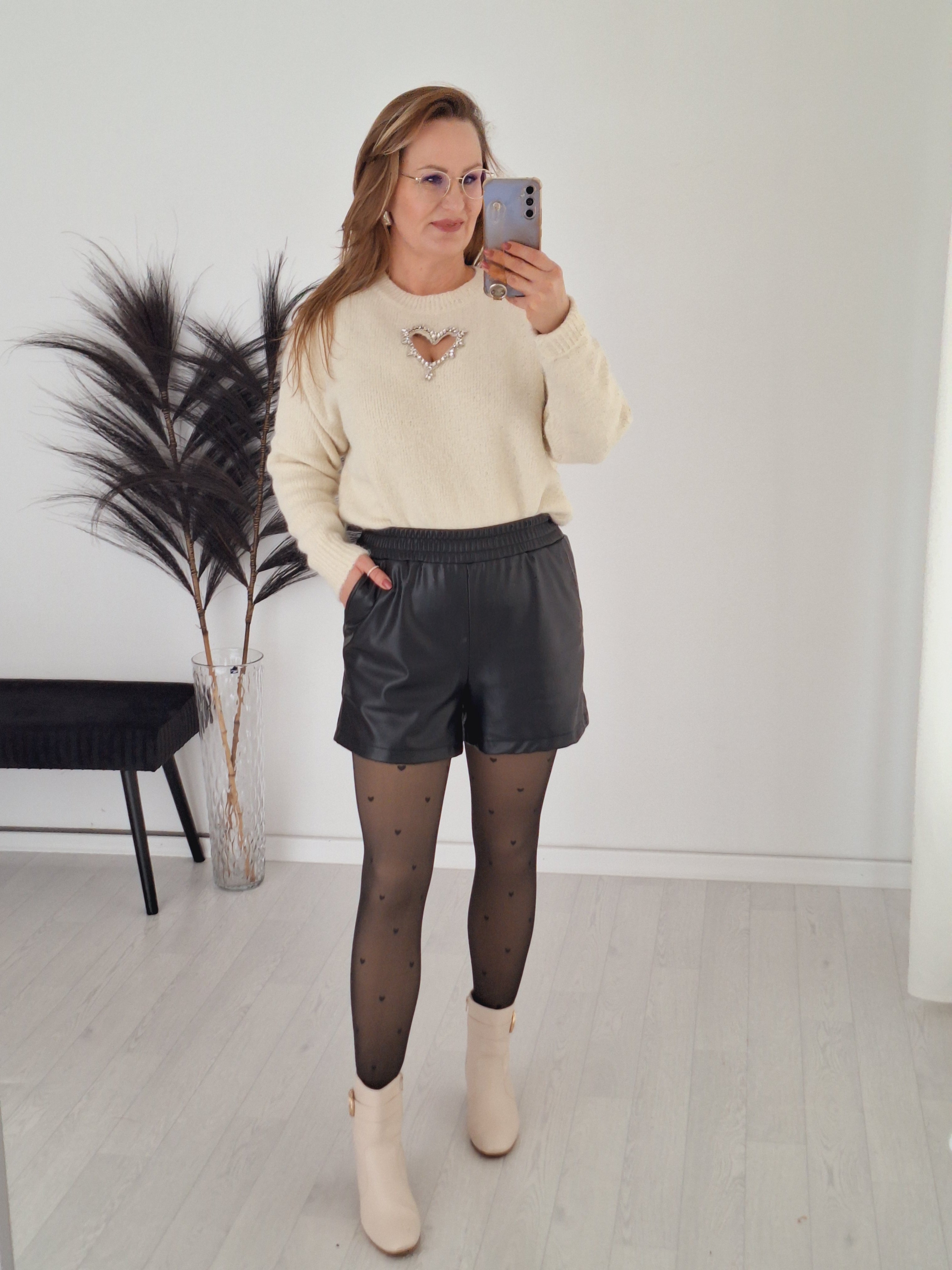 Strick Pullover Diamant Creme