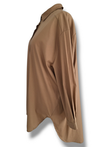 Oversize Long Bluse Camel