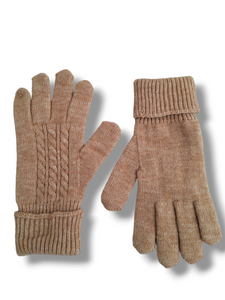 Winter Set Beige (Mütze, Schal, Handschuhe)