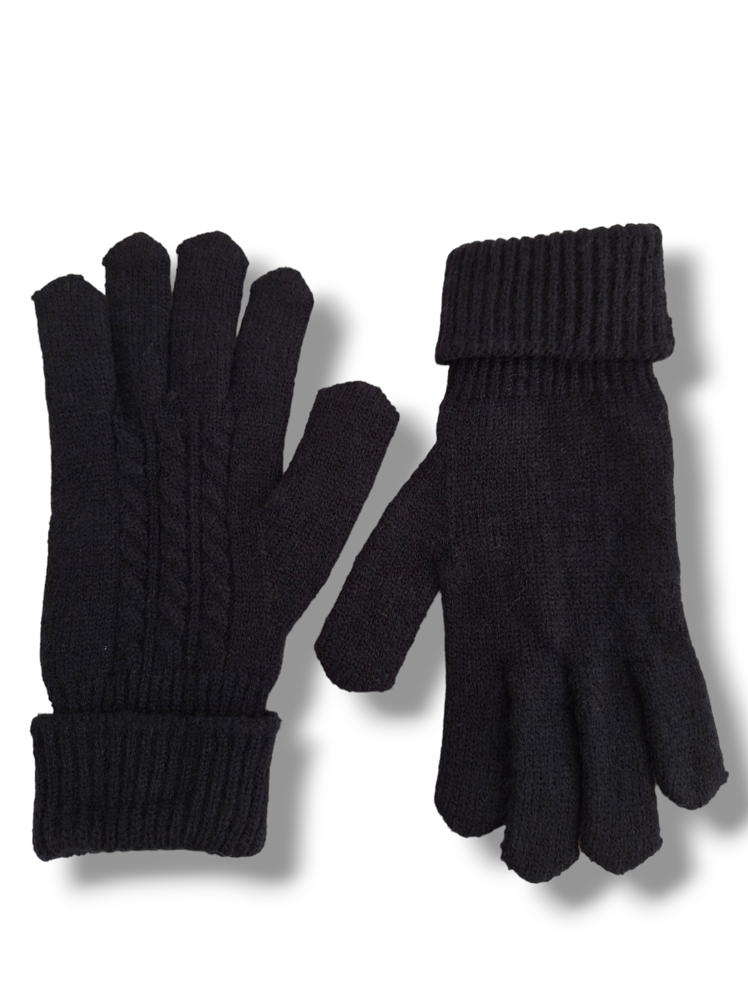 Winter Set Schwarz (Mütze, Schal, Handschuhe)