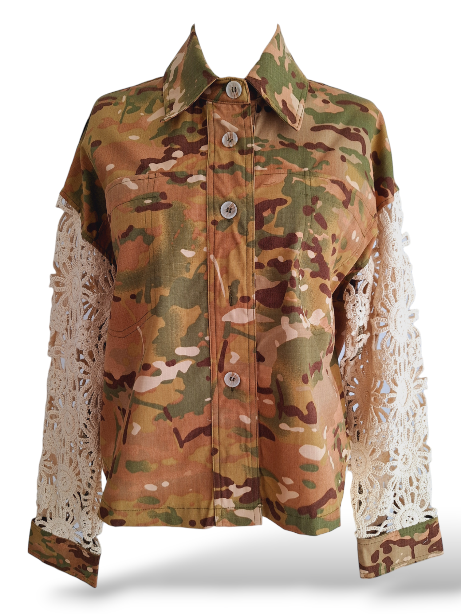 Camouflage Hemdjacke Khaki