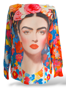 Feinstrick Shirt Frida Flower
