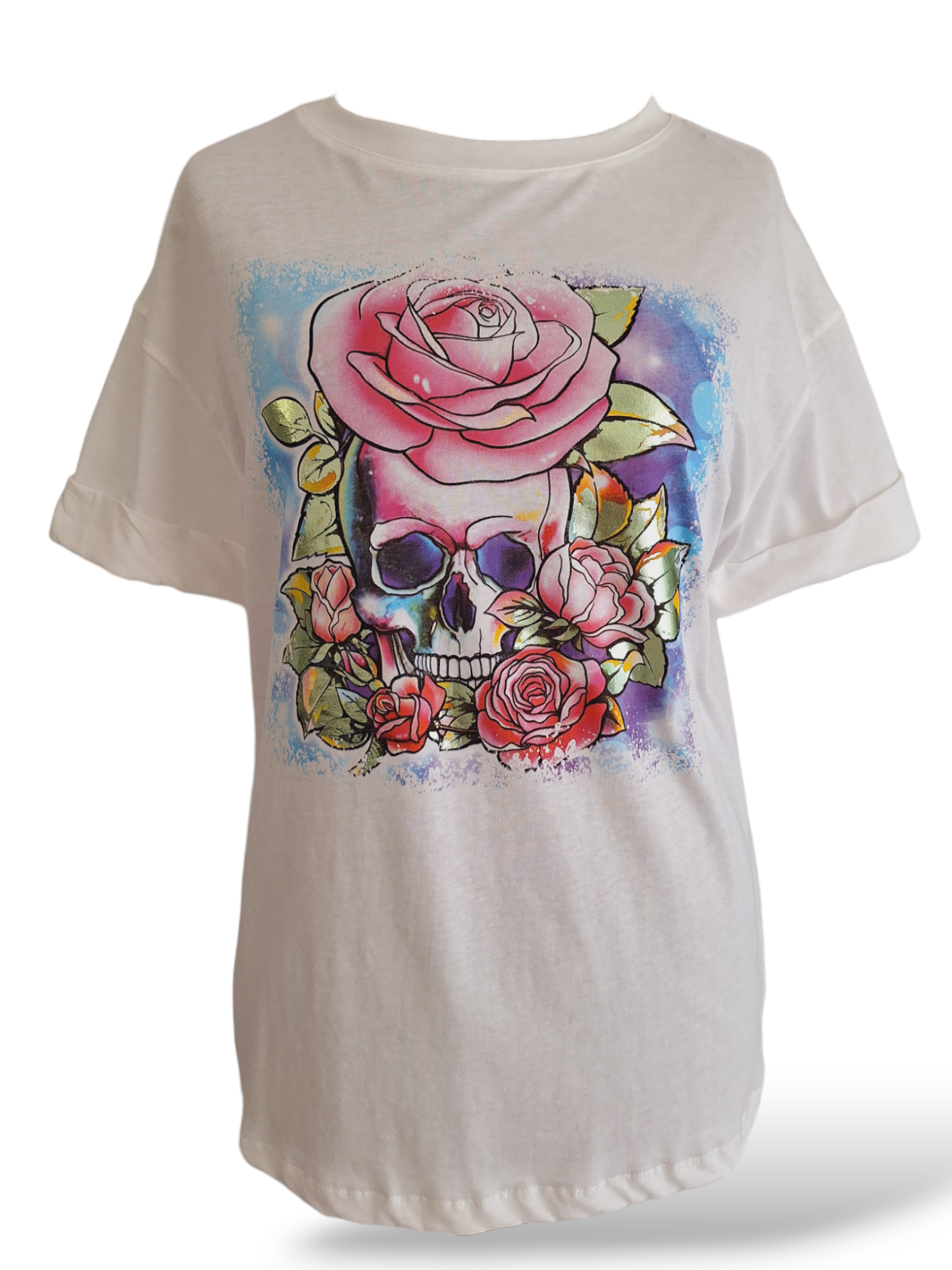 T-Shirt Skull Rose