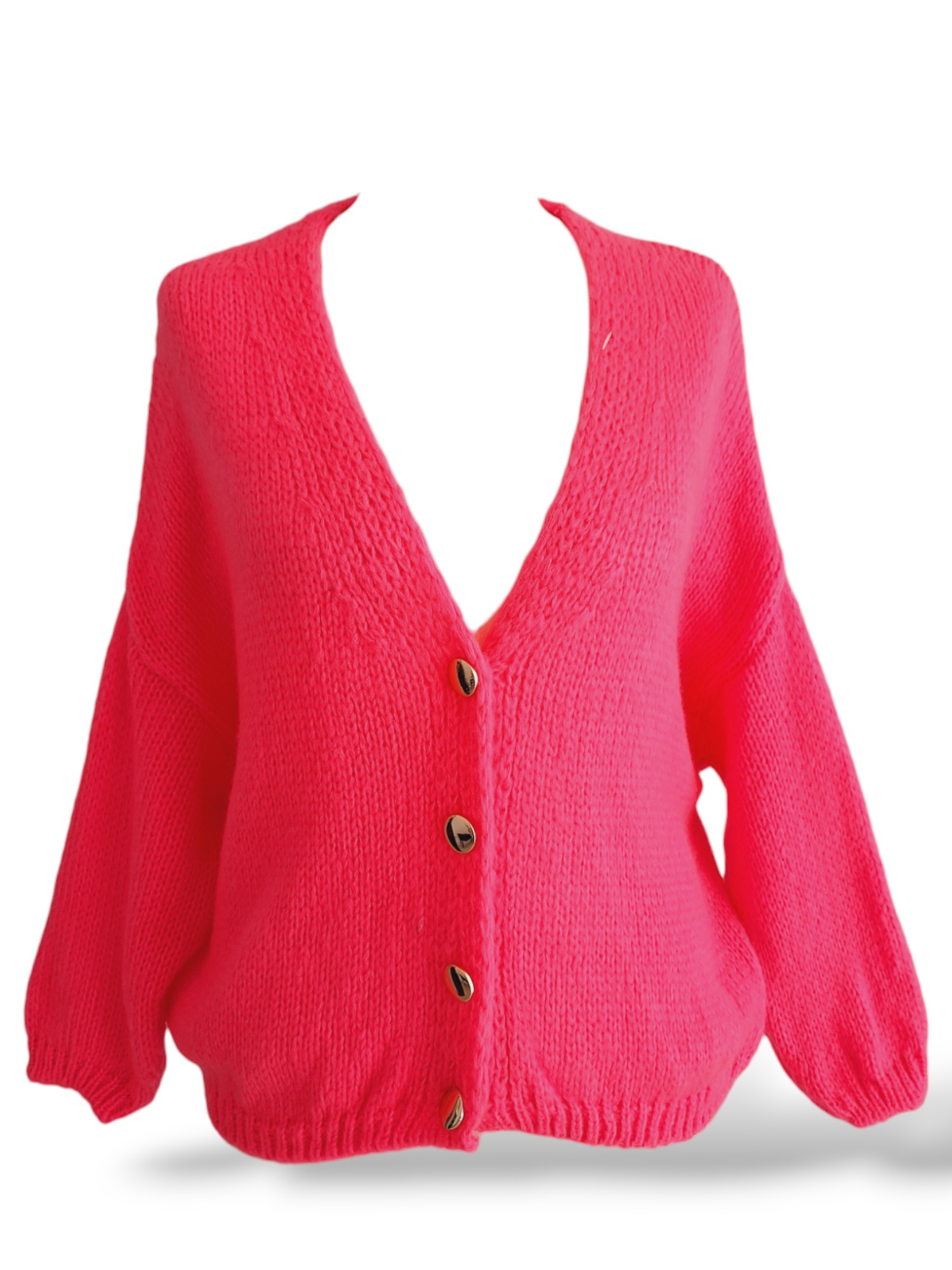 Strick Cardigan Millie Neon Pink