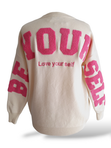 Feinstrick Pullover Be Your Self Pink