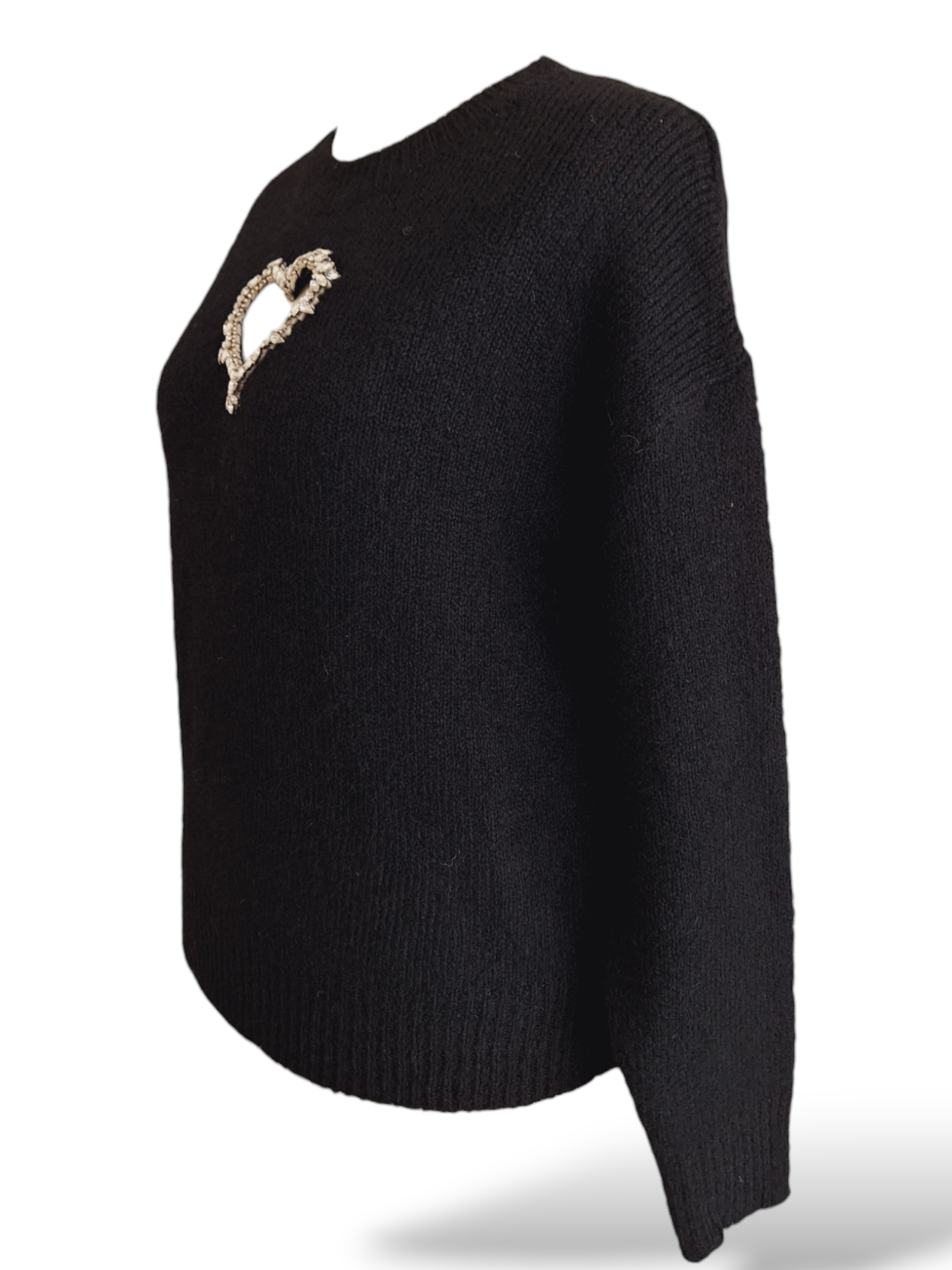 Strick Pullover Diamant Schwarz