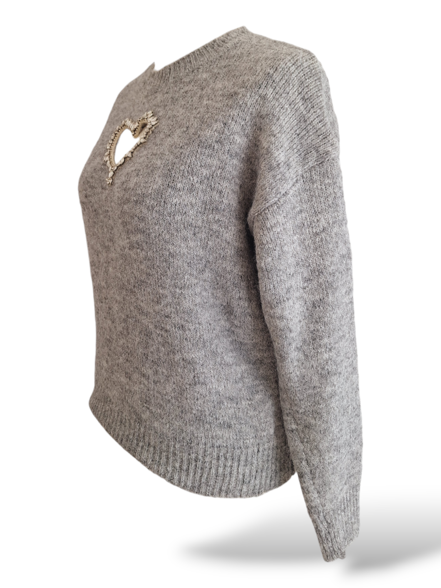 Strick Pullover Diamant Grau