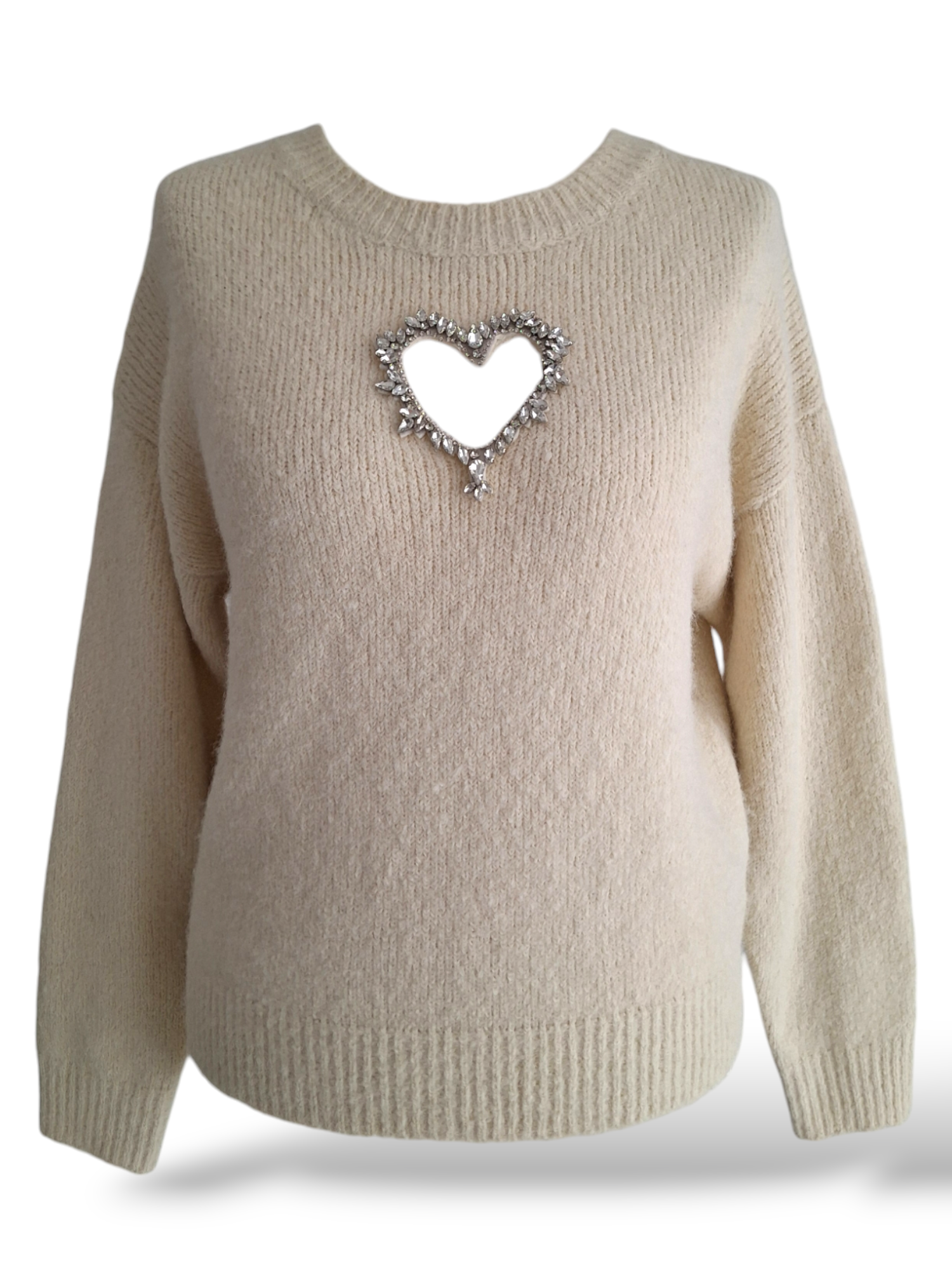 Strick Pullover Diamant Creme