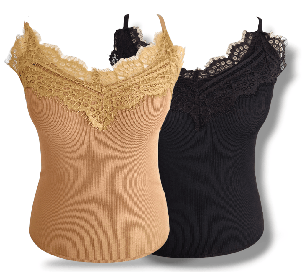 Feinstrick Spitzen Top (ver. Farben) - Your Style