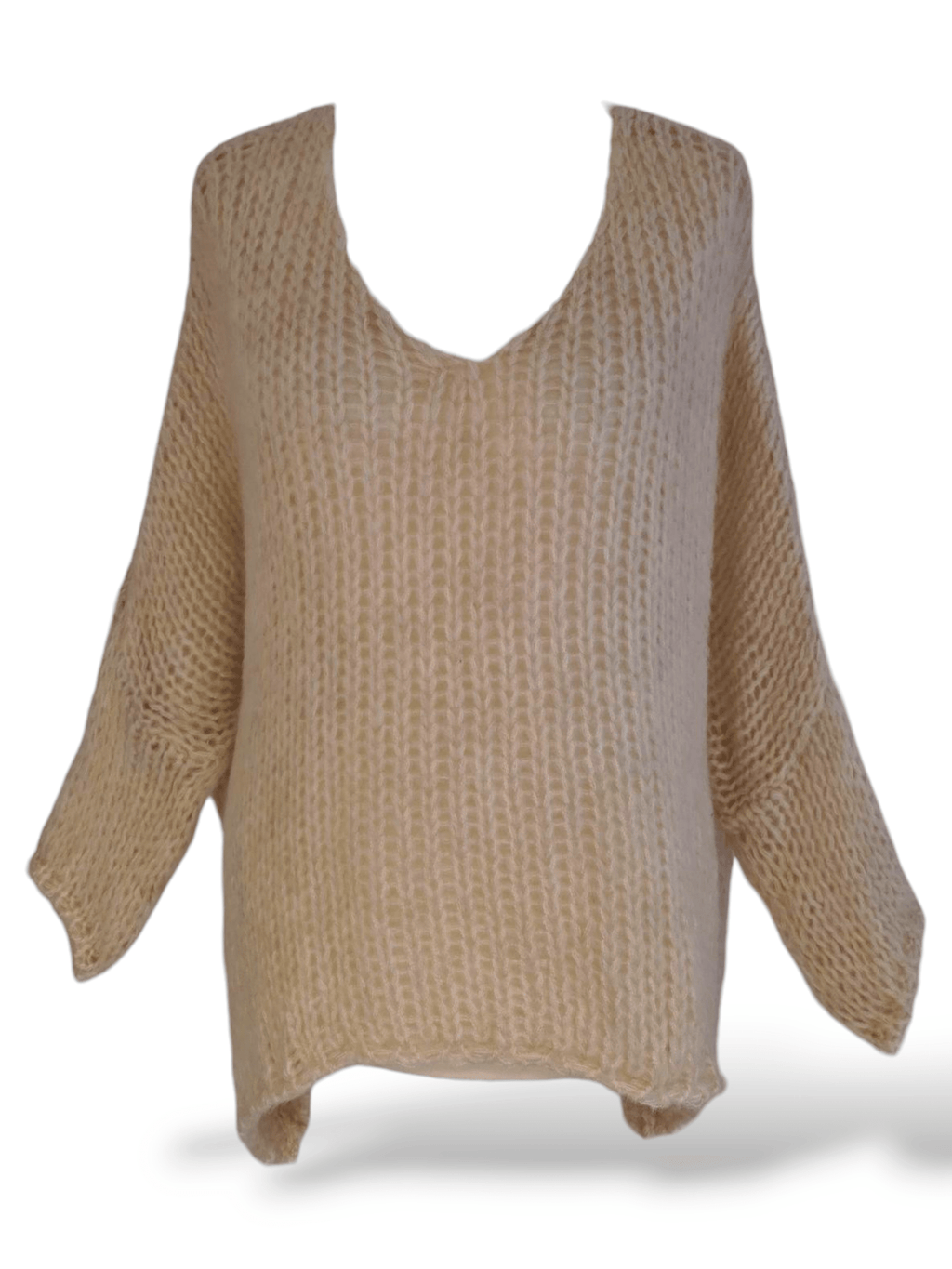 Oversize Strick Pullover Tami Beige - Your Style