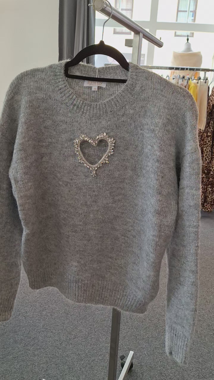 Strick Pullover Diamant Grau