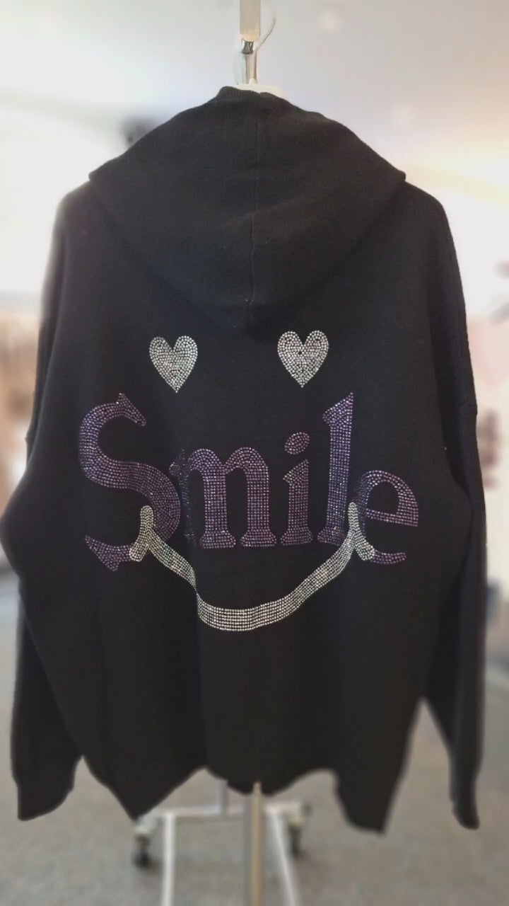 Feinstrick Hoodie Smiley